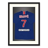 Athletes Jersey Theme Wall Art Black Framed Canvas Prints Home Decoration for Bedroom, Livingroom Ready to Hang - 23x31 inches