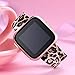Wepro Silicone Floral Bands Compatible with Fitbit Versa, Versa 2 and Versa Lite SE SmartWatch for Women Men, Large, Fadeless Pattern Replacement Band Strap Accessories Wristbands, Classical Leopard
