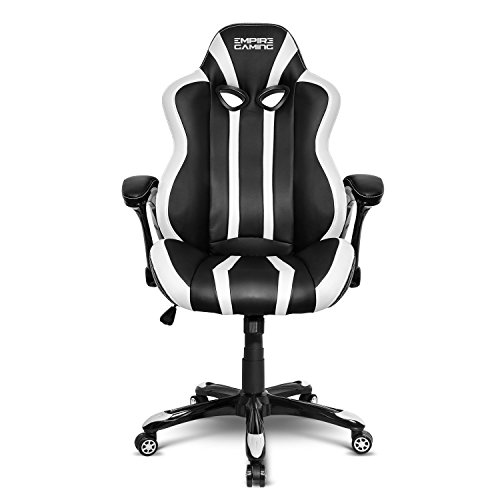 Empire-Gaming-Poltrona-Gamer-Racing-600-Series-Bianca-Modello-sedia-avvolgente-sport-Braccioli-ultra-comodi-e-morbidi
