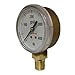 Uniweld G1S 2-Inch Gauge 0-400 PSI Gold Steel Case, 1/4-Inch NPT Bottom Mount