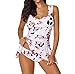 Aoesila Light Up The Night Print One-Piece Swimsuit Beach Swimwear Bathing Suit