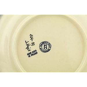 Polmedia Polish Pottery 10-inch Stoneware Plate H0603H Hand Painted from Cer-Maz in Boleslawiec Poland. Shape S075E(104) Pattern P4854A(D19)