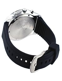 Seiko Cronógrafo Rojo Dial Negro Goma Reloj para hombre snn263