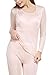Grenasasilk Womens Silk Long Underwear Mulberry Silk Long Johns Silk Thermal Underwear Sets Cold Weather Base Layer (M, Flechcolor)