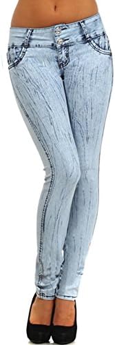 Silver Diva Women's Butt Lifting Skinny Jeans (1, Light Wash)