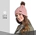 Brook + Bay Pom Pom Beanie Winter Hat for Women - Faux Fur Pompom Warm, Thick & Chunky Soft Cable Knit Hats - Cute & Trendy Cold Weather Knitted Caps - Stylish & Trendy Snow & Ski Beanies for Ladies