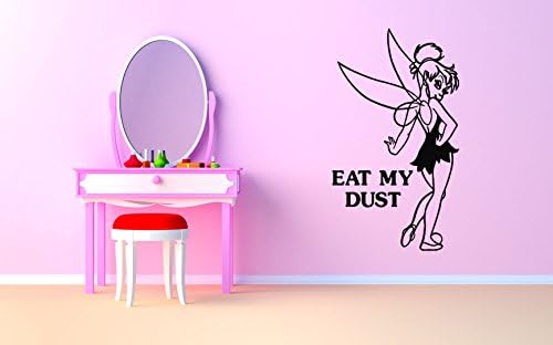 Peter Pan Wall Vinyl Sticker Fairy Tale Little Set in London Big Ben Moon Cartoon Character Never Grow Up Tinkerbell Girl Boy Nursery Kids Room Poster Art Tinker Bell SA1567