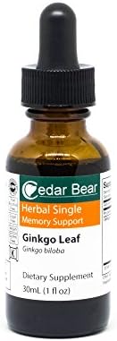 Ginkgo Leaf, 1 Fl Oz – Ginkgo biloba - liquid herbal supplement by Cedar Bear Naturales