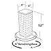 Azar 700220-BLK Pegboard 4-Sided Revolving Counter Display, Black Solid Color