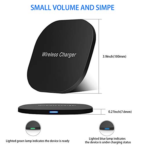 TENNBOO Wireless Charger Station Qi-Certified 7.5W Wireless Charging Compatible for iPhone Xs MAX/XR/XS/X/8/8 Plus,10W Compatible Galaxy Note 9/S9/S9 Plus/Note 8/S8,5W All Qi-Enabled Phones(Black)