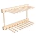 Wooden Detachable 8 Sub-grid Dish Racks Kitchen Storage Holder 2 Packs