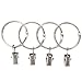 Z-Liant 24 Pack Curtain Rings with Clips : Can Open and Close, 1.5-Inch Inner Diameter Rings. Suitable for Shower Curtain, Window Curtain, Heavy Drapery, etc.