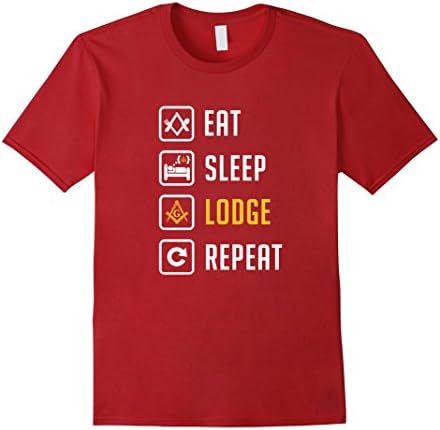 Freemason Store: MASON EAT SLEEP LODGE REPEAT T-Shirt Gift