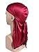 Century Star Satin Silk Head Wrap Durag Long Tail Beanies for Men Women Headwraps Cap 6pcs Wine Red&Navy&Black&Glod&White&Silver