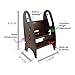 Little Partners Toddler & Adult Step Up Stool | 3-in-1 Adjustable Height Stepstool for Kitchen, Bathroom, or Nursery (Espresso)