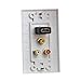 Cmple - HDMI with 3RCA Jack Composite Combo Wall Plate Gold Plated HDMI 3RCA Wall Plate Video Audio Outlet Panel, White