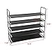 Smart-Home 5 Tiers Shoe Rack 25 Pairs Non-Woven Fabric Shoe Tower Storage Organizer Cabinet [Black] …