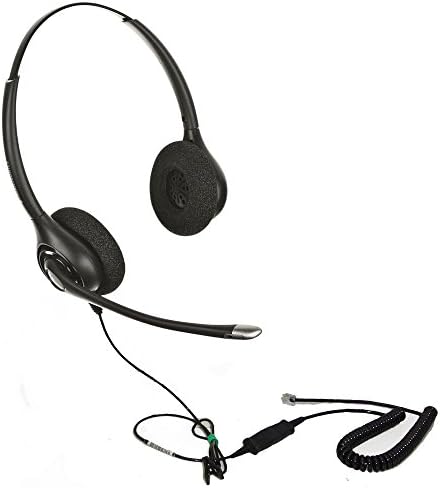 Polycom Compatible Plantronics HW261N Headset Bundle SoundPoint Phones IP335, 450, 501, 550, 560, 601, 650, 670, VVX101, VVX201, VVX300, VVX310,VVX400, VVX410, VVX500, VVX600, VVX1500, CX300, 500, 600