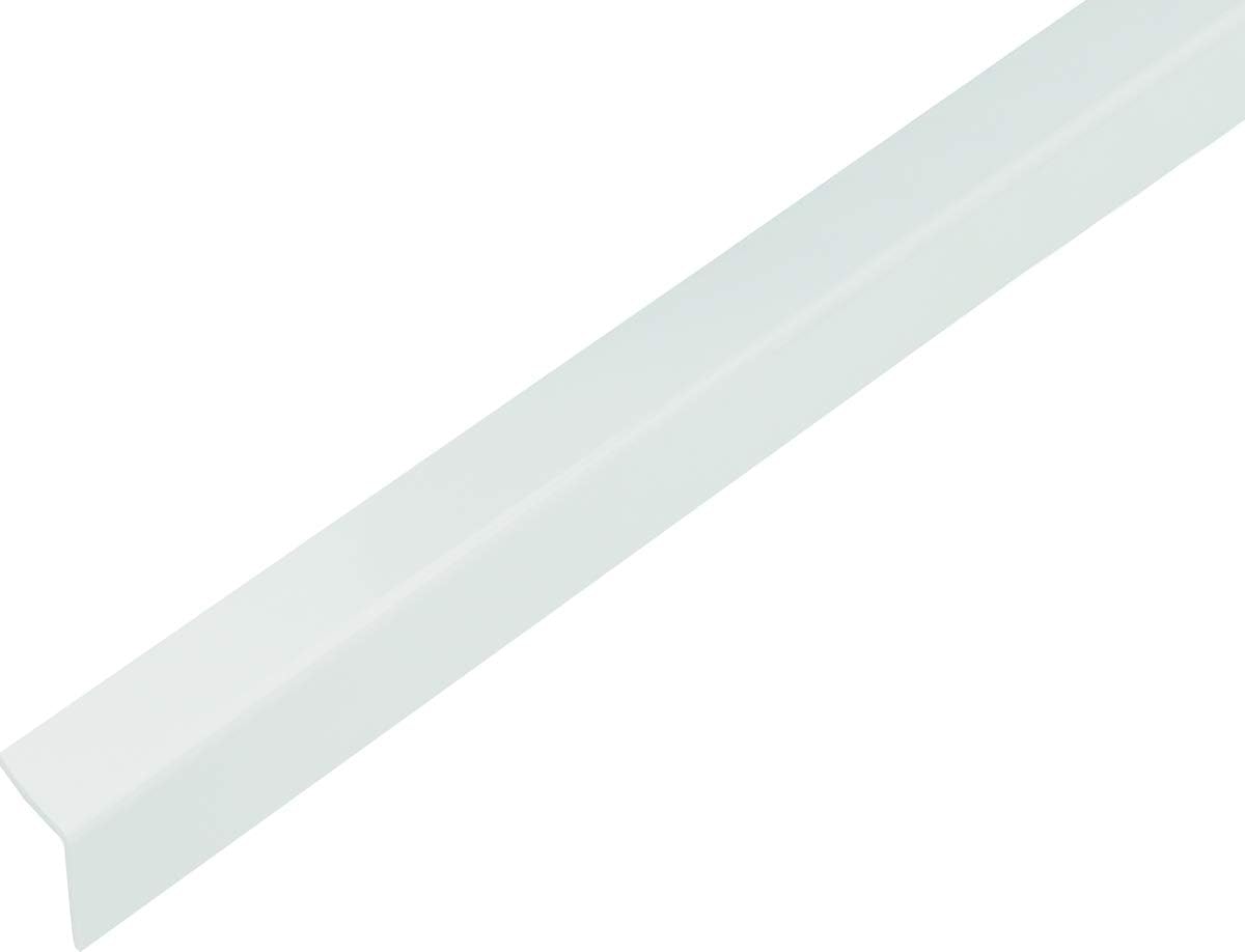 Gah-Alberts Angle Profile Self-Adhesive Plastic 1000 x 20 x 20 mm White Shiny, 432973.0, Weiß Glänzend, 1,000 x 20 x 20 mm