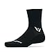 Swiftwick - Pursuit FOUR, Quarter-Crew Socks for Trail Running and Mountain Biking, Black, Medium