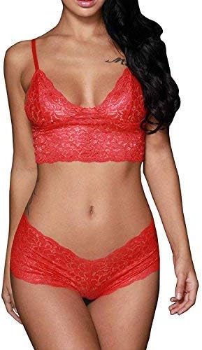 Women G-String Net Attractive Erotic Appealing Intimate Babydoll Nightdress (Red)