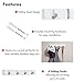 BIRDROCK HOME Wall Mounted Folding Hooks | 4 Folding Coat and Hat Rack Hooks | Satin Nickel Hooks | White Rail