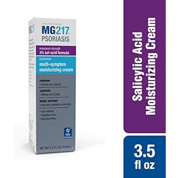 MG217 Psoriasis Medicated Multi Symptom Relief Moisturizing Cream with 3% Salicylic Acid - 3.5 oz Tube