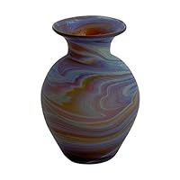 Ten Thousand Villages Hand Blown Phoenician Glass Vase 