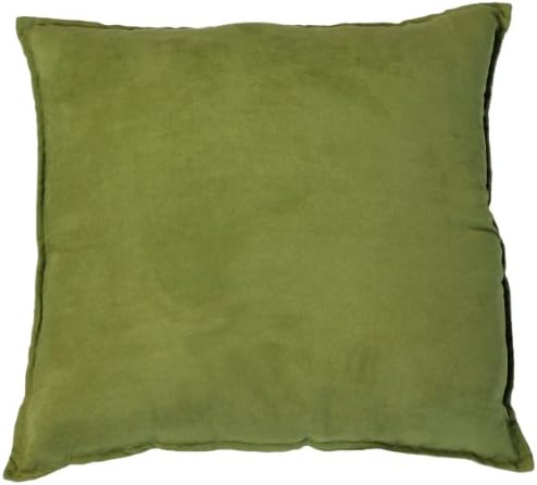 Hudson Street Faux Suede 2-Pack Decorative Pillow, 22 by 22-Inch, Apple Green