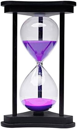 Rosefinch Hourglass 45 Minute Triangle Sand Timer Perfect Office Decor Glass Sandglass (Purple)