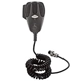Cobra HG M75 Premium Power Replacement CB Microphone (Black) - 4-Pin Connector, 9 Foot HighFlex Cord, Heavy Duty ABS Shell, Wire Mesh Grille, Push To Talk, 2 Transistor Amp (9V Battery, Not Incl)