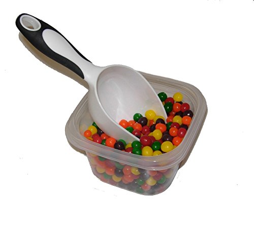 WeeZ Industries - Set of 3 - Soft Grip Flexible Kitchen Scoops - Ice Candy Flour Sugar Dog Food - 1 Cup Size