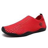 Dream Pairs Men's 160933-M Red Black Slip On Athletic Water Shoes - 11 M US
