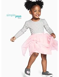 Simple Joys by Carter - Juego de 2 vestidos de manga larga para niñas pequeñas, con tul