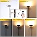 LED Torchiere Floor Lamp 20W with Super Bright Light,Adjustable Tall Standing Pole Light, Remote Control Uplight Floor Lamp for Reading, Living Room, Bedroom, Office (Black)