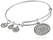 Alex and Ani Queen's Crown II Expandable Rafaelian Silver Bangle Bracelet