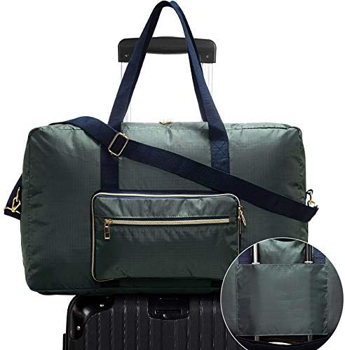 Foldable Travel Bag Water Resistant Travel Duffle Bag Carry on Bag with Lining and Shoulder Strap
