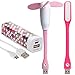 RoryTory 2600mah Pink Circle Design USB Power Bank with LED Lamp and Fan 3pc Bundle Set