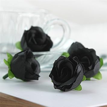 Buy 10pcs Lot Artificial Roses Flower Silk Flowers Small Bud Wedding Wall Flower For Valentine S Day Home Party Decor Black Online At Low Prices In India Amazon In