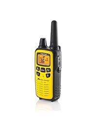 Midland LXT630X3VP3, radios para consumidor final con 36 canales GMRS, 26 millas de alcance, con alerta del Departamento Oceánico Nacional y Atmosférico, con batería recargable, color amarillo de gran visibilidad. Set de 3 unidades.