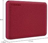 Toshiba Canvio Advance 2TB Portable External Hard Drive USB 3.0 Red HDTCA20XR3AA view 16