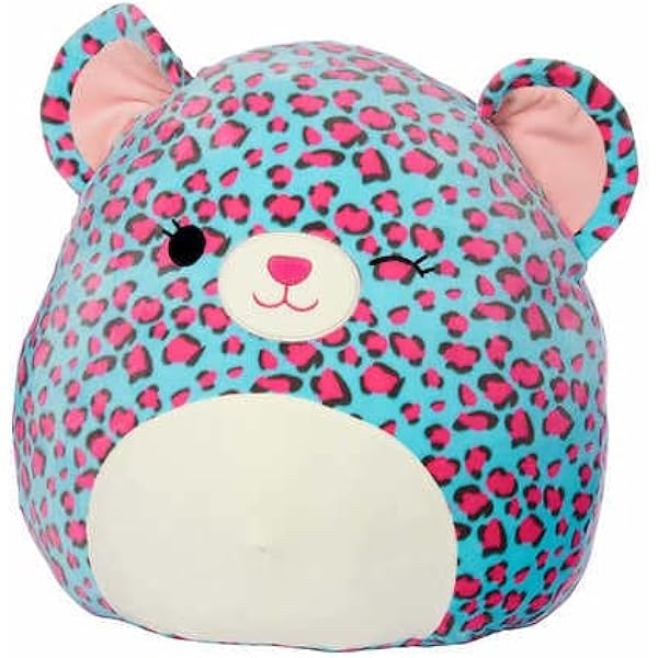 squishmallows teal leopard
