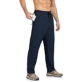BondiTrekk Men's Fleece Lined Pants Winter Athletic Workout Running Sweatpants Zipper Pockets Water Resistant Warm Joggers
