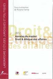 Annales du master droit & éthique des affaires