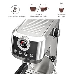 wirsh Espresso Machine, 20Bar Plastic Free Espresso