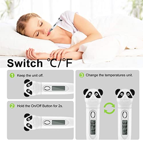 Digital Thermometer, Accurate Oral Underarm Rectal Temperature