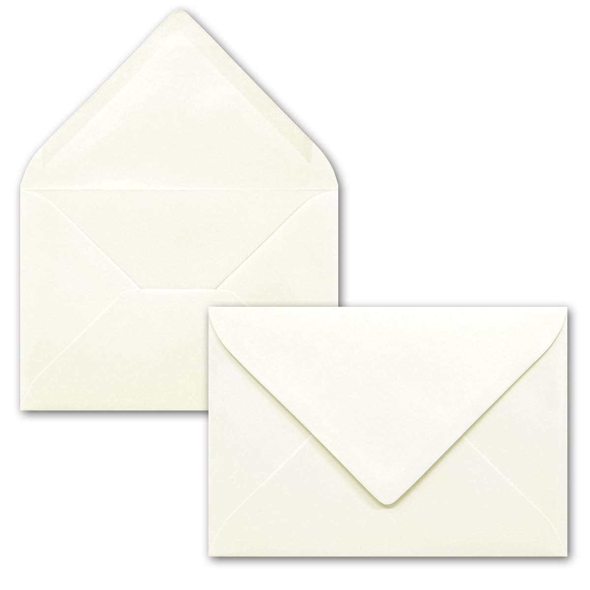 Envelopes B6 119 x 174 mm coloured envelopes | Nassklebung | Coloured Paper | Post Envelopes, No Window, Ideal for Christmas, cards, and Invitations | Series colourful 25 Umschläge Natural White