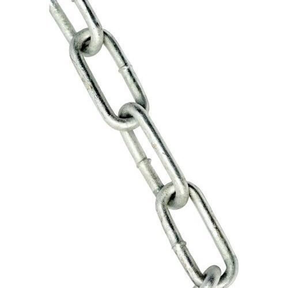 Merriway BH01886 Medium Link Chain, 3 x 21 mm, 2 m Length-Galvanised Welded 3 x 21mm Steel 2 Metre, Grey