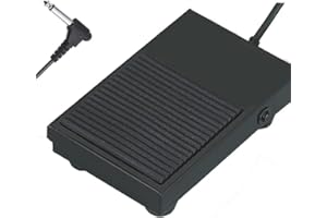 penypeal Compact Sustain Pedal for Portable Keyboards,All Metal Heavy Design with Polarity Switch, for Portable Keyboards Digital Pianos Drum Machines