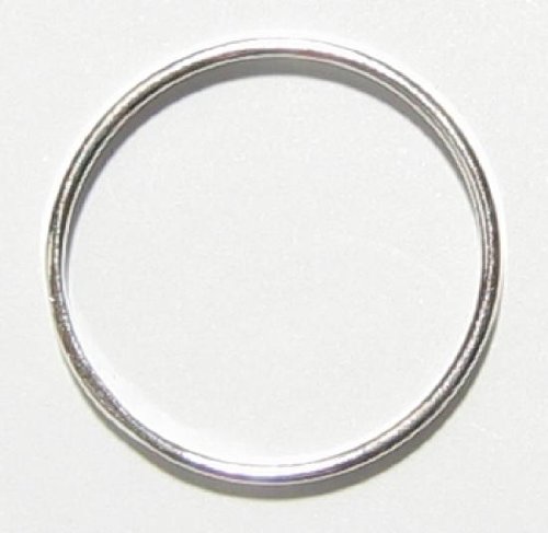 2 pcs .925 Sterling Silver Round Closed Jump Ring Hoop Connector / 1.2mm Flat Wire / Findings / Bright